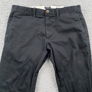 J Crew Pants Mens 30x32 Black Slim Fit Flex Casual Chino Stretch Preppy